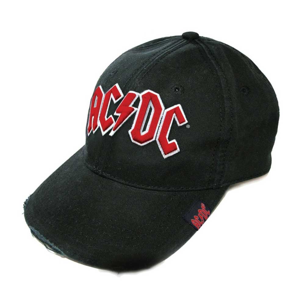 AC/DC - Red Logo Baseball pet - Zwart